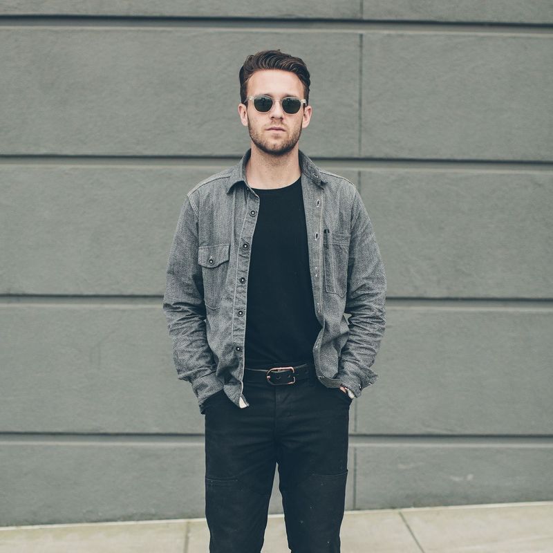 Vwsao Utility Shirt in Salt &amp; Pepper Chambray