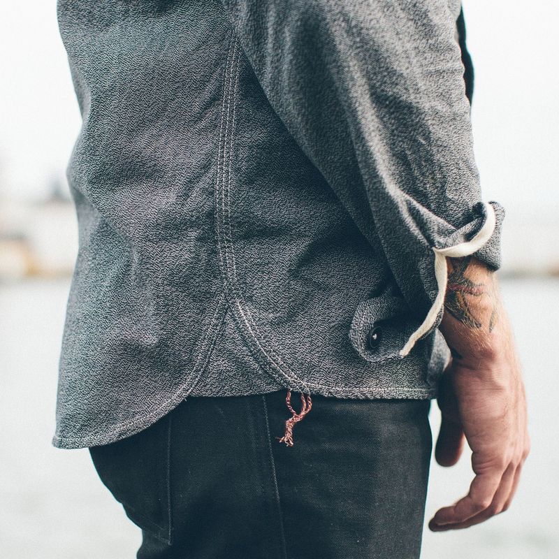 Vwsao Utility Shirt in Salt &amp; Pepper Chambray