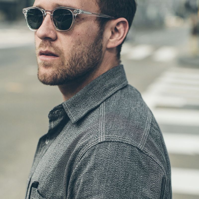 Vwsao Utility Shirt in Salt &amp; Pepper Chambray