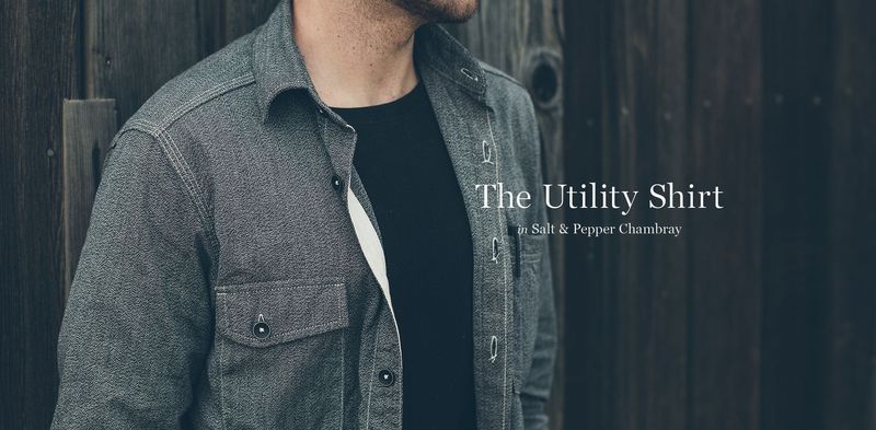 Vwsao Utility Shirt in Salt &amp; Pepper Chambray