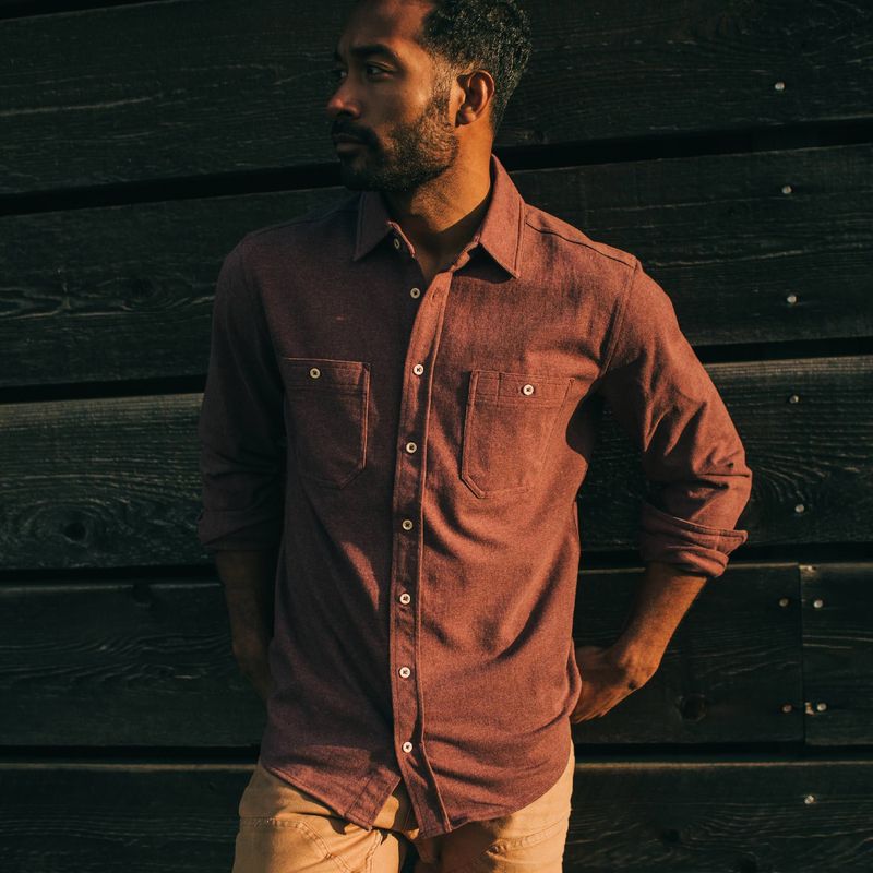 Vwsao Utility Shirt in Russet Heavy Bag