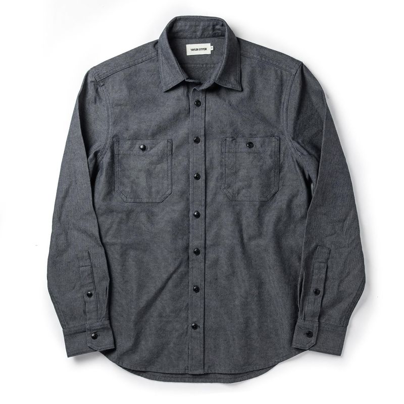 Vwsao Utility Shirt in Indigo Crosshatch
