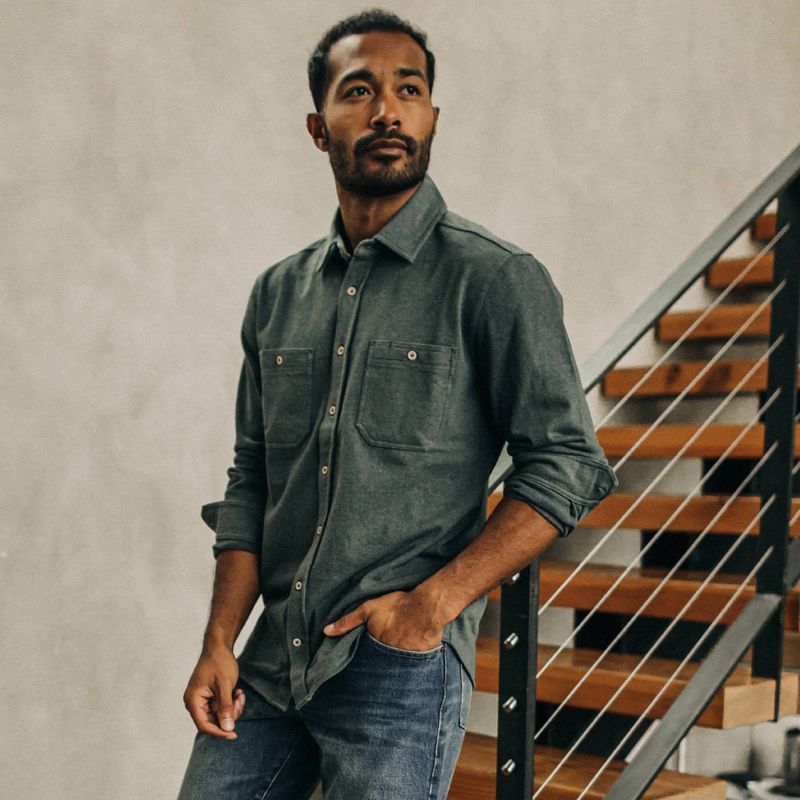 Vwsao Utility Shirt in Dark Slate Heavy Bag