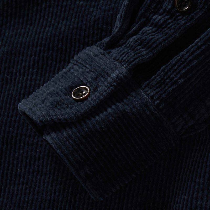 Vwsao Utility Shirt in Dark Navy Crepe Cord