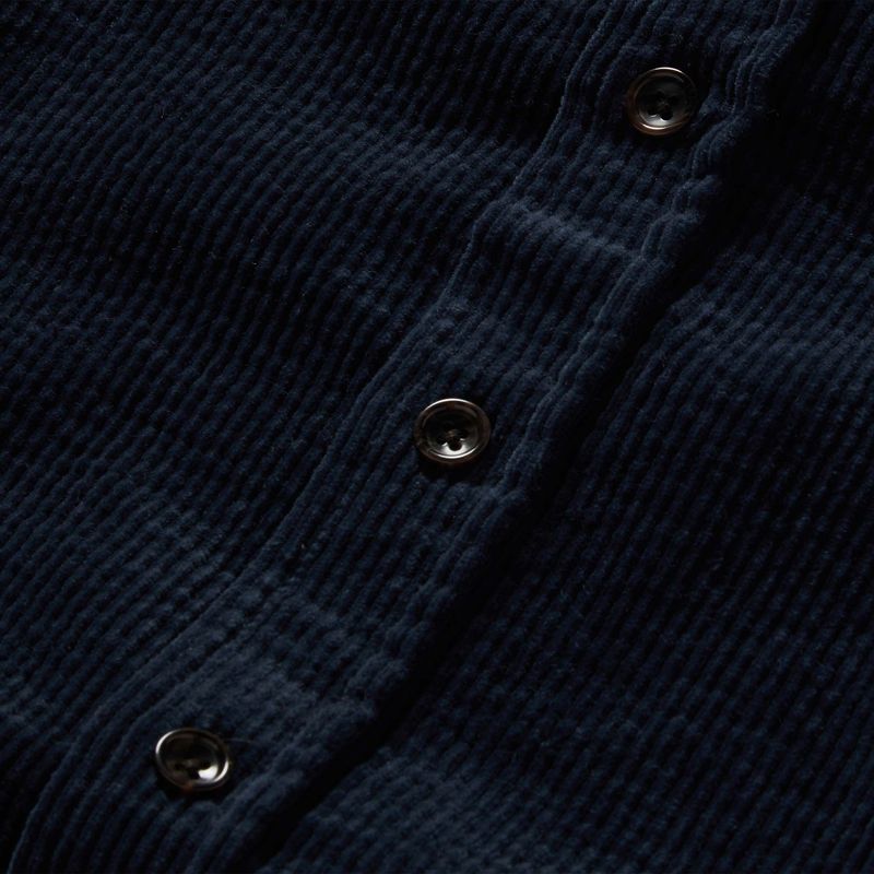 Vwsao Utility Shirt in Dark Navy Crepe Cord