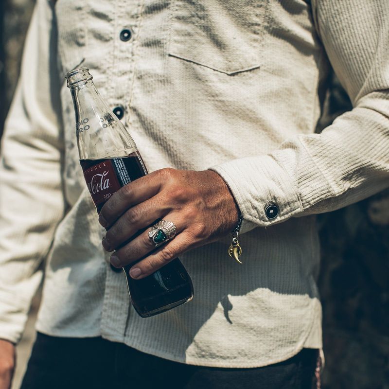 Vwsao Utility Shirt in Cone Mills Corded Natural