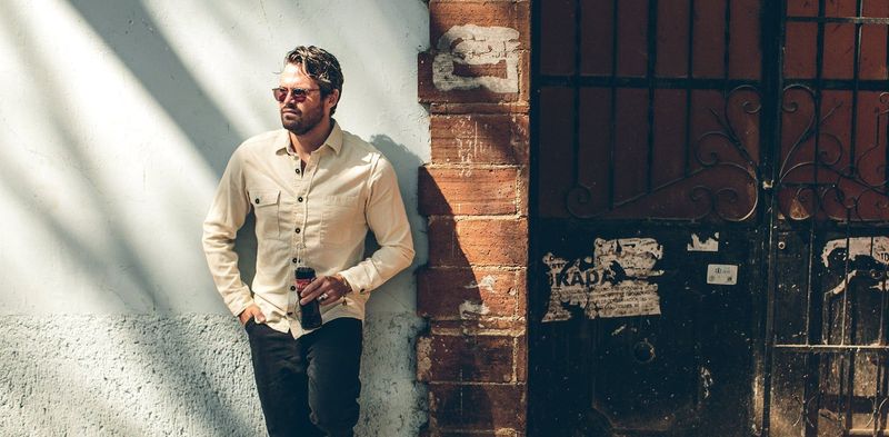 Vwsao Utility Shirt in Cone Mills Corded Natural