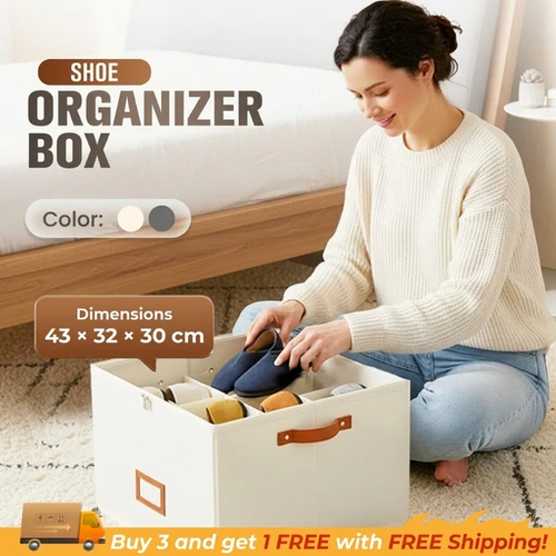 Fabric Shoe Organizer Storage Box