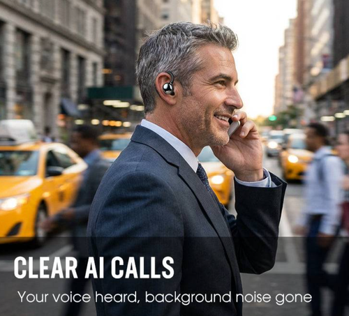 Bluetooth 6.0 Clip-On & In-Ear Wireless Earbuds