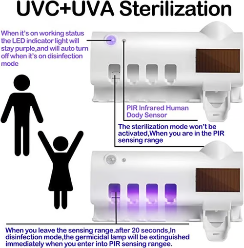 💥Smart UV Sterilizing Toothbrush Holder🦷