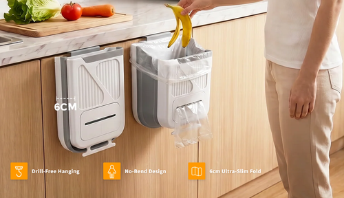 Kitchen Hanging Folding Trash Can
