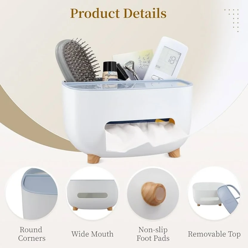 Tissue Box with Multifunctional Holder