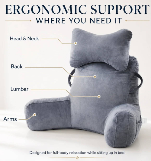 Multi-Functional Waist Support Reading Pillow Back Cushion