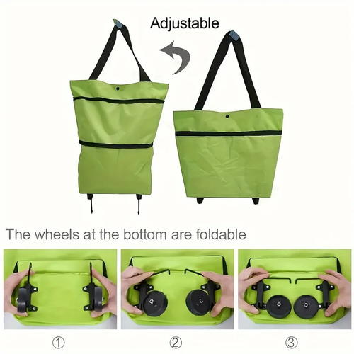 2-in-1 Rolling Tote Bag