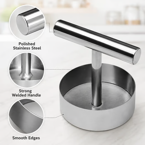 Stainless Steel Burger Press - Nonstick Burger Patty Maker Mold 🍔