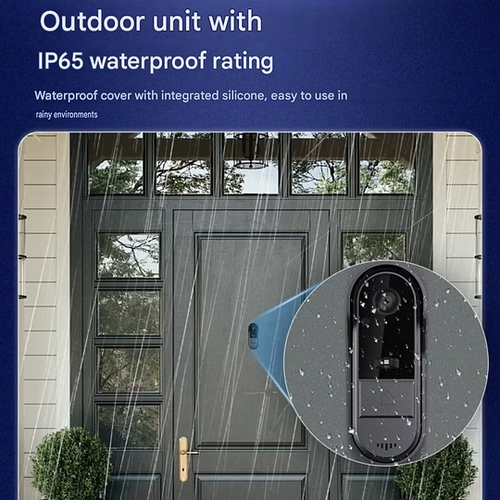 Wireless doorbell with camera and video screen, intercom camera doorbell