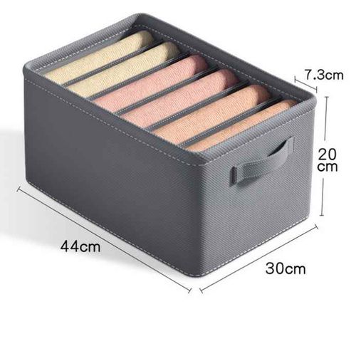 Foldable Jeans Drawer Organizer 7 Compartment Jeans Organizer Washable Pants Closet Jeans Organizer