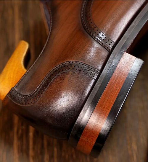 Pure handmade customized  business shoes men's formal casual shoes lace-up leather versatile fashion commuter shoes