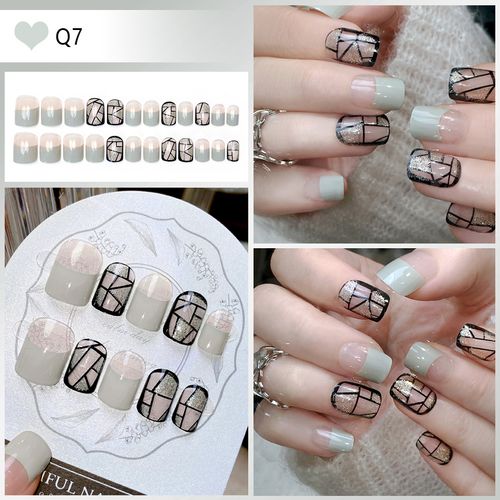 Explosive false nail stickers wear nail finished nail pieces nail art patches removable nail patches (can be customized)