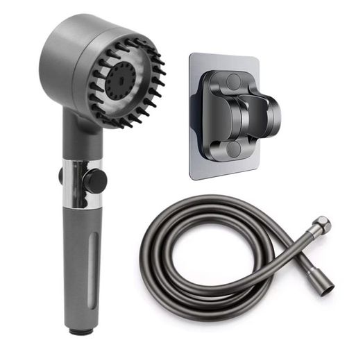 Hot Sale Bathroom Hand Shower Head with Massage Including Accessories Brush ABS Plastic Powerful Pressurized Hand Shower