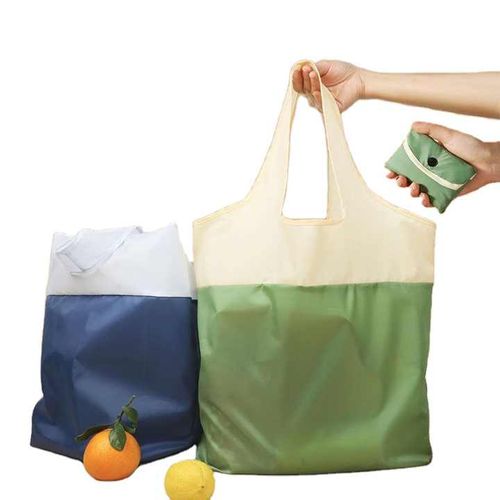 New Eco-friendly RPET Expandable Foldable Tote Reusable Food Shopping Bag