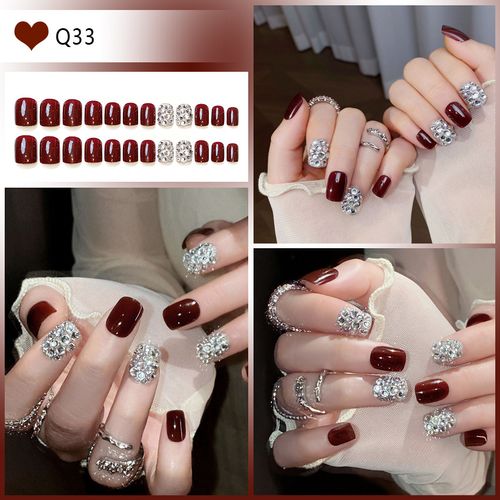 Explosive false nail stickers wear nail finished nail pieces nail art patches removable nail patches (can be customized)