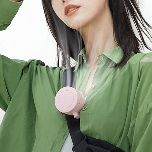 Mini Cyclone Portable Snap Button Rechargeable Fan Waist Clip Mini Cyclone Fan 3 Speed Hands Free Mute Strong Wind