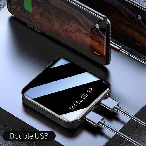 Best Selling Mini Mirror Power Pack 20000 mA Flashlight Light Emitting Diode Slim Power Pack