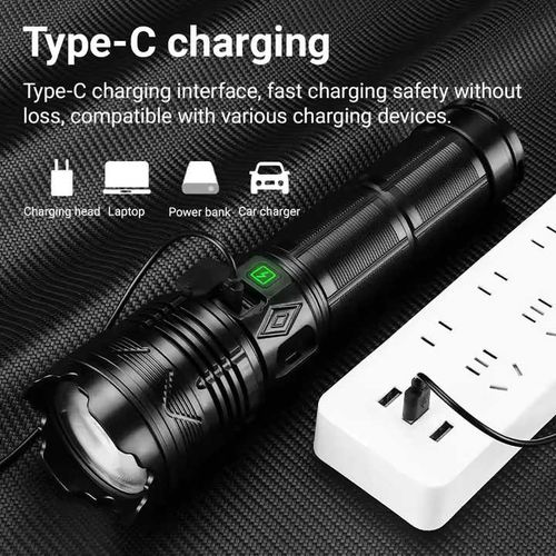 Powerful flashlight laser super bright large flashlight light emitting diode remote