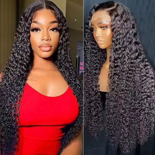 Fashion Women's Corn Perm Black Long Curly Hair Wig Front Lace Wig Head Covers