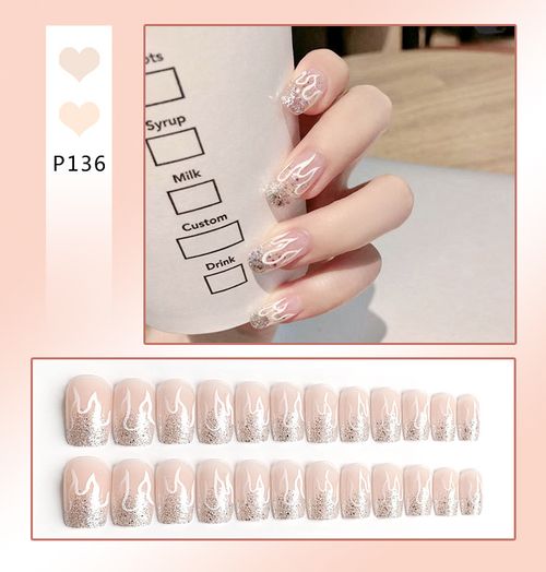 Explosive false nail stickers wear nail finished nail pieces nail art patches removable nail patches (can be customized)