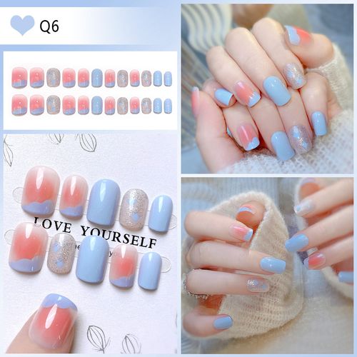 Explosive false nail stickers wear nail finished nail pieces nail art patches removable nail patches (can be customized)