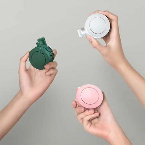 Mini Cyclone Portable Snap Button Rechargeable Fan Waist Clip Mini Cyclone Fan 3 Speed Hands Free Mute Strong Wind
