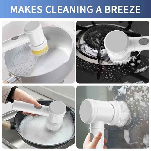 Electric Cleaning Brush Cordless Electric Scrubber Handheld Bathtub Brush Kitchen Bathroom Sink Cleaning Tool