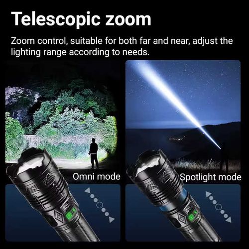Powerful flashlight laser super bright large flashlight light emitting diode remote