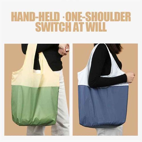 New Eco-friendly RPET Expandable Foldable Tote Reusable Food Shopping Bag
