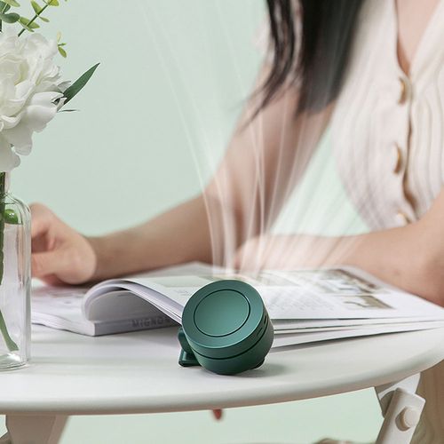 Mini Cyclone Portable Snap Button Rechargeable Fan Waist Clip Mini Cyclone Fan 3 Speed Hands Free Mute Strong Wind