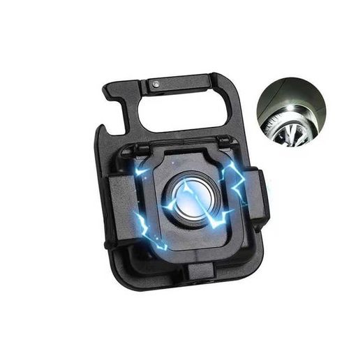 Portable keychain mini multifunctional light-emitting diode flashlight u disk rechargeable COB pocket clip lantern waterproof ABS