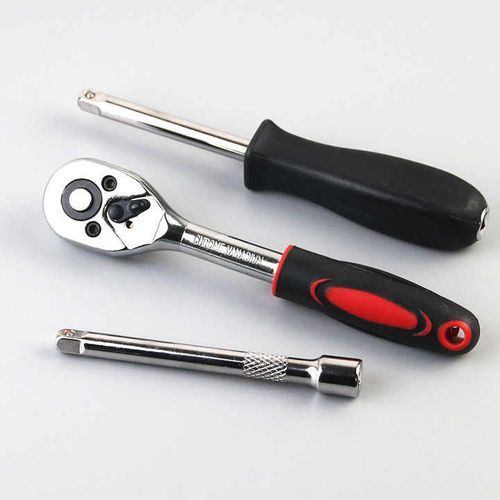 46pcs auto repair tool kit combo ratchet torque wrench metalworking wrench set auto repair machine tools  machine tools