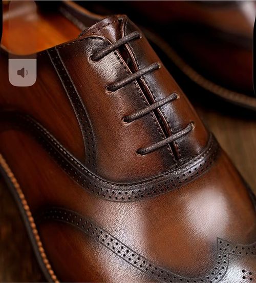 Pure handmade customized  business shoes men's formal casual shoes lace-up leather versatile fashion commuter shoes
