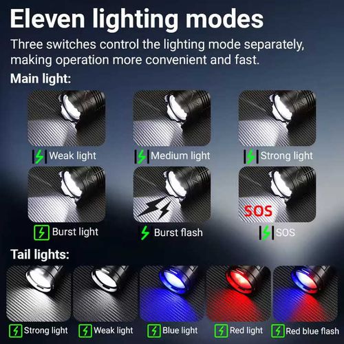 Powerful flashlight laser super bright large flashlight light emitting diode remote