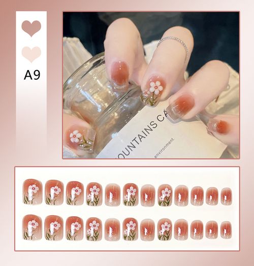Explosive false nail stickers wear nail finished nail pieces nail art patches removable nail patches (can be customized)