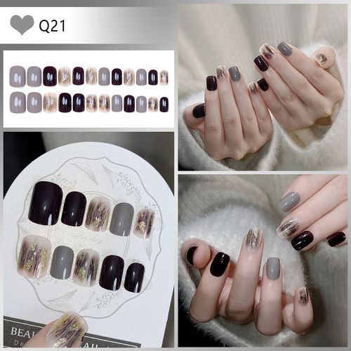 Explosive false nail stickers wear nail finished nail pieces nail art patches removable nail patches (can be customized)