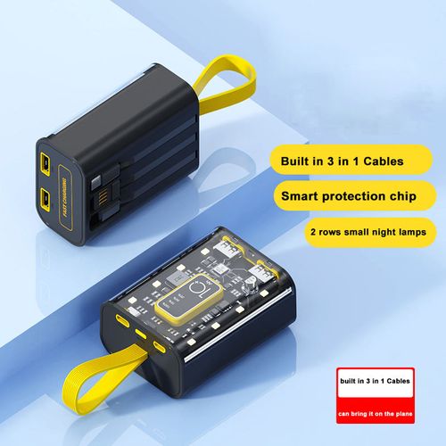 New Arrival 10000 mAh Transparent Portable Power Bank Station Power Bank 10000 mAh