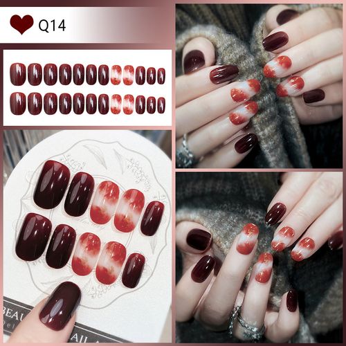Explosive false nail stickers wear nail finished nail pieces nail art patches removable nail patches (can be customized)