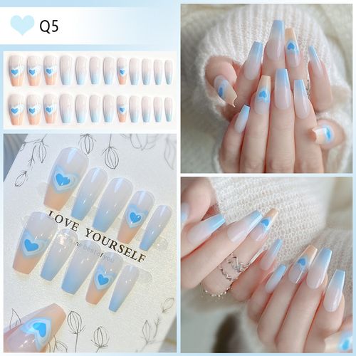 Explosive false nail stickers wear nail finished nail pieces nail art patches removable nail patches (can be customized)