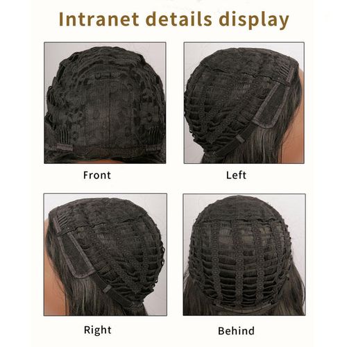 Hot sale 32 inches black center parted wig women big wave fashion temperament long curly hair artificial hair