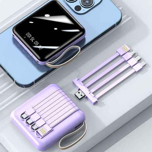Best Selling Mini Mirror Power Pack 20000 mA Flashlight Light Emitting Diode Slim Power Pack