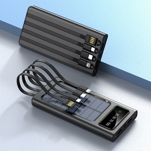 Plug Cable 10000 mAh Power Bank Solar Cell Phone Ultra Solar Panel