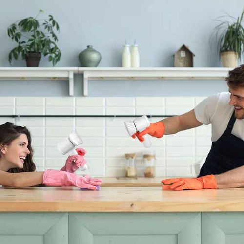 Electric Cleaning Brush Cordless Electric Scrubber Handheld Bathtub Brush Kitchen Bathroom Sink Cleaning Tool